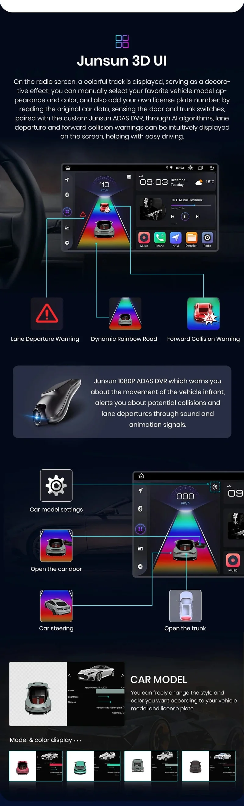 Junsun Autoradio für Chrysler 300C Aspen 2004–2008, kabelloses CarPlay, Android Auto, intelligente Autosysteme, keine 2 Din, 2 Din DVD