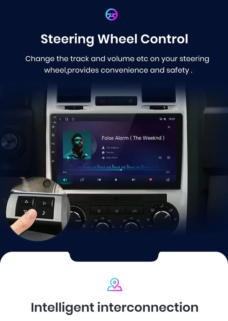 Junsun Autoradio für Chrysler 300C Aspen 2004–2008, kabelloses CarPlay, Android Auto, intelligente Autosysteme, keine 2 Din, 2 Din DVD