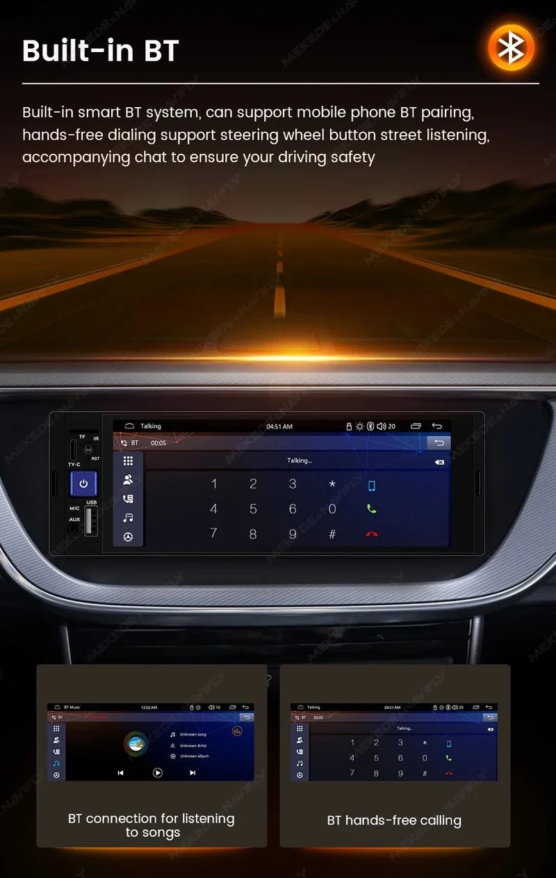 1DIN 6.86 Zoll MP5 Drahtloses CarPlay Auto Intelligentes System Multimedia-Player Universal FM Radio Stereo BT USB TF Autoradio