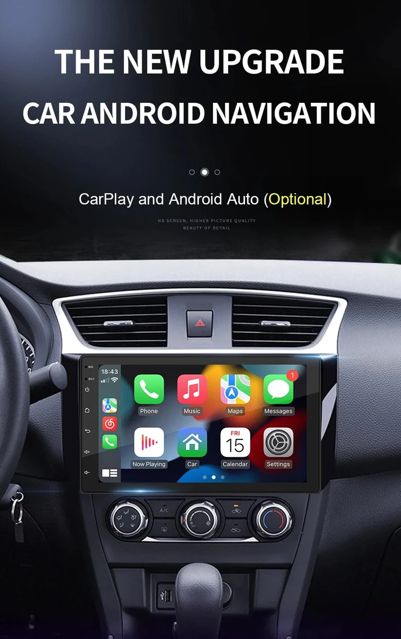 7 "/9"/10 "2 Din Autoradio Autobildschirm Android Auto Carplay Android 13 64G GPS Auto Audio WIFI BT IPS Automotive Multimedia Player