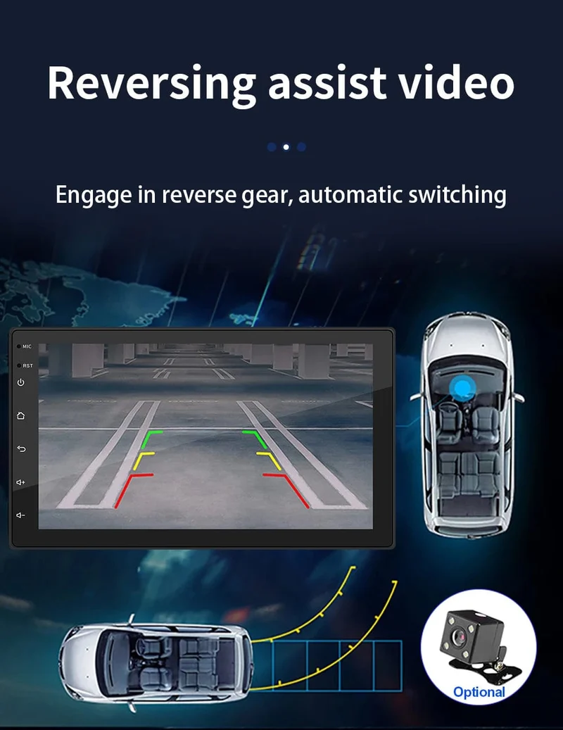 7 "/9"/10 "2 Din Autoradio Autobildschirm Android Auto Carplay Android 13 64G GPS Auto Audio WIFI BT IPS Automotive Multimedia Player