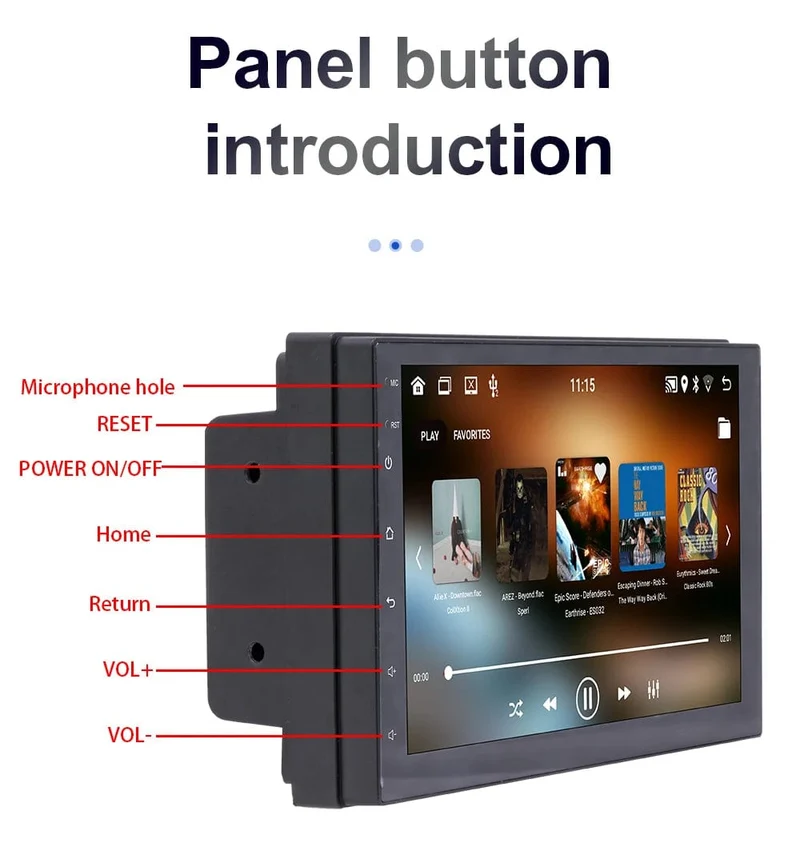 7 "/9"/10 "2 Din Autoradio Autobildschirm Android Auto Carplay Android 13 64G GPS Auto Audio WIFI BT IPS Automotive Multimedia Player