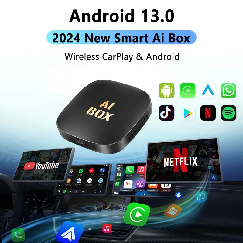 Android 13 CarPlay Smart Ai Box Android Wireless CarPlay Android Auto Adapter Für Netflix Für YouTube auto intelligente systeme