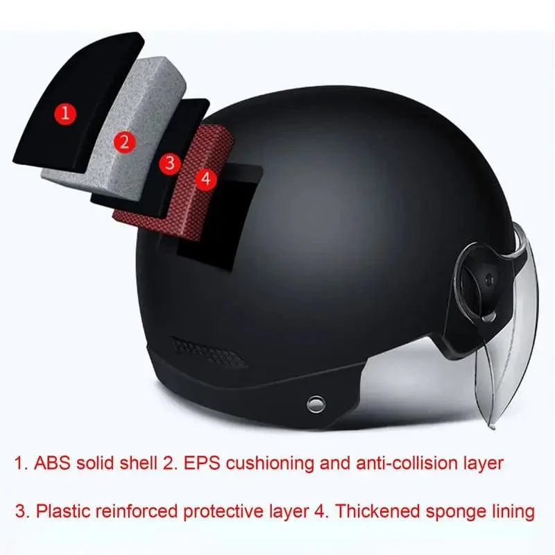 Motorradhelm Jet Style Fahrradhelme für Männer Frauen Erwachsene Motorrad Rollerhelm Totenkopf Vollkopf Hut Helme Zubehör