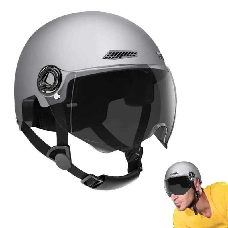 Motorradhelm Jet Style Fahrradhelme für Männer Frauen Erwachsene Motorrad Rollerhelm Totenkopf Vollkopf Hut Helme Zubehör