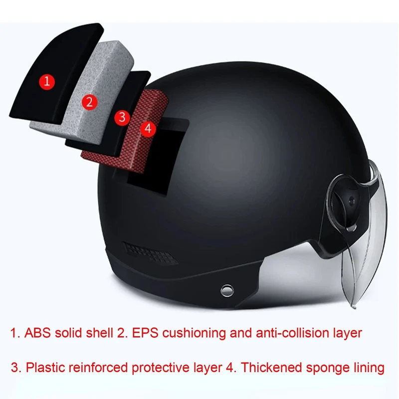 Motorradhelm Jet Style Fahrradhelme für Männer Frauen Erwachsene Motorrad Rollerhelm Totenkopf Vollkopf Hut Helme Zubehör