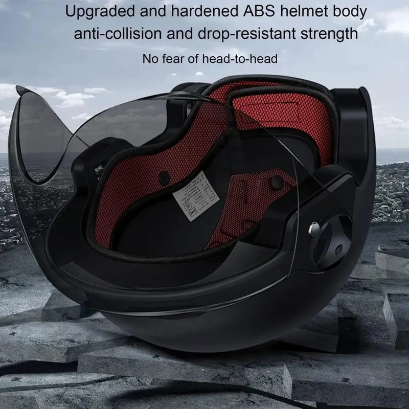 Motorradhelm Jet Style Fahrradhelme für Männer Frauen Erwachsene Motorrad Rollerhelm Totenkopf Vollkopf Hut Helme Zubehör