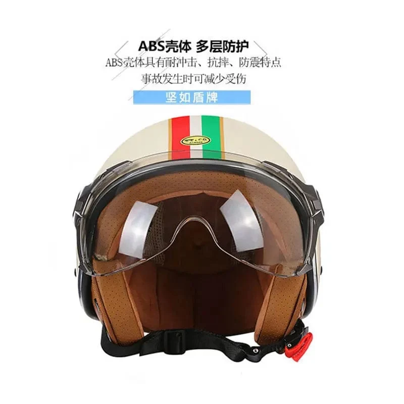 Open Face 3/4 Motorrad Retro Motorrad Helme Vintage Chopper Capacete De Moto Bike Cascos Roller Mit Für Männer Frauen DOT