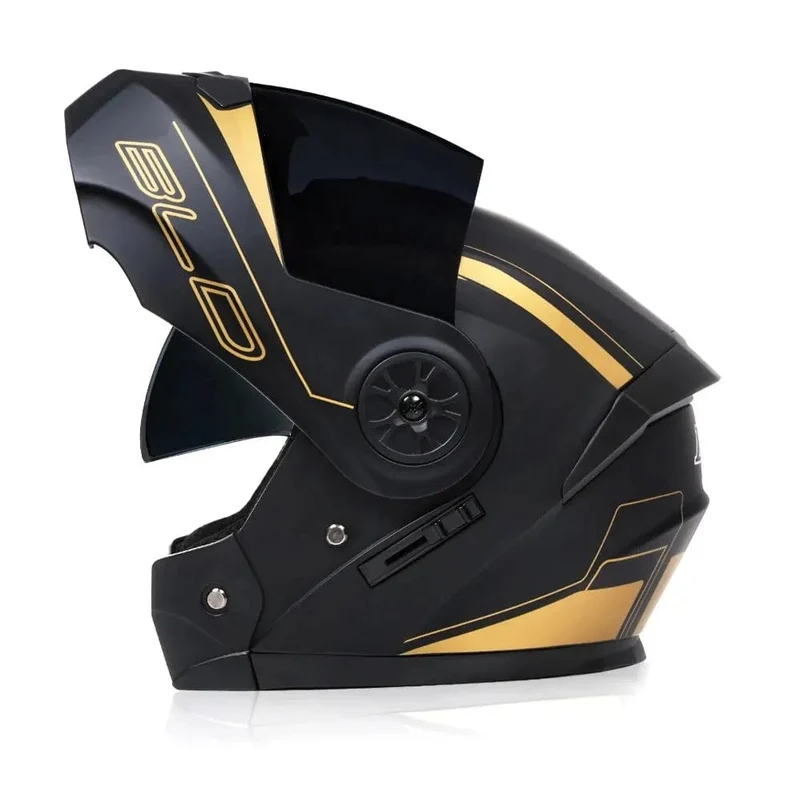 Personalisierter Klapphelm mit Doppellinse für Motocross-Rennen, modularer Cascos Para Moto, Herren- und Damenmode, Integralhelm für Motorradfahrer