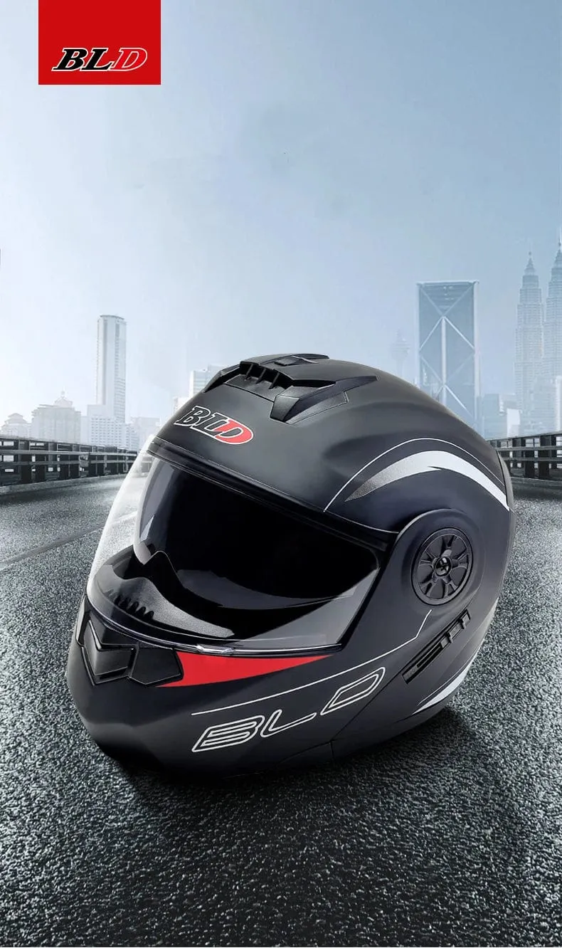 Personalisierter Klapphelm mit Doppellinse für Motocross-Rennen, modularer Cascos Para Moto, Herren- und Damenmode, Integralhelm für Motorradfahrer