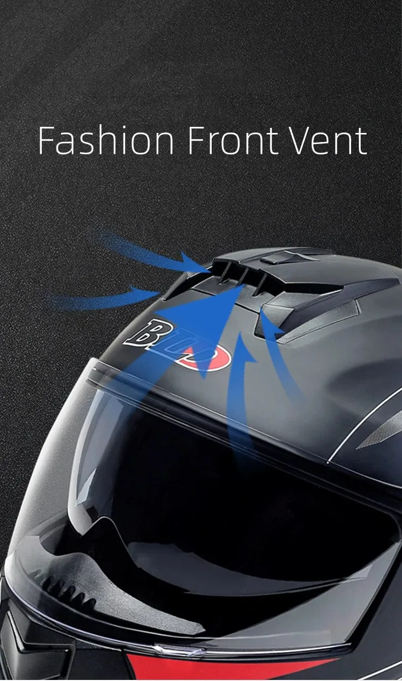 Personalisierter Klapphelm mit Doppellinse für Motocross-Rennen, modularer Cascos Para Moto, Herren- und Damenmode, Integralhelm für Motorradfahrer