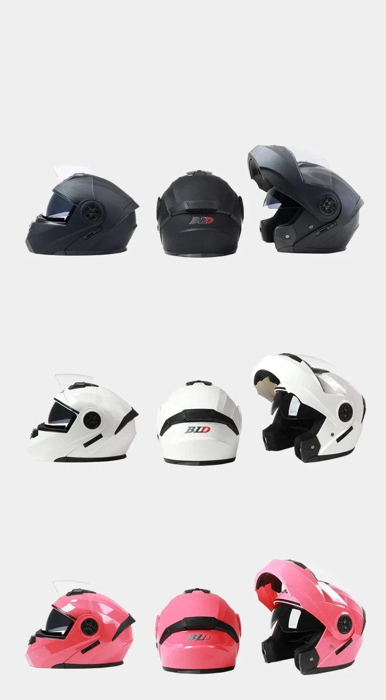Personalisierter Klapphelm mit Doppellinse für Motocross-Rennen, modularer Cascos Para Moto, Herren- und Damenmode, Integralhelm für Motorradfahrer