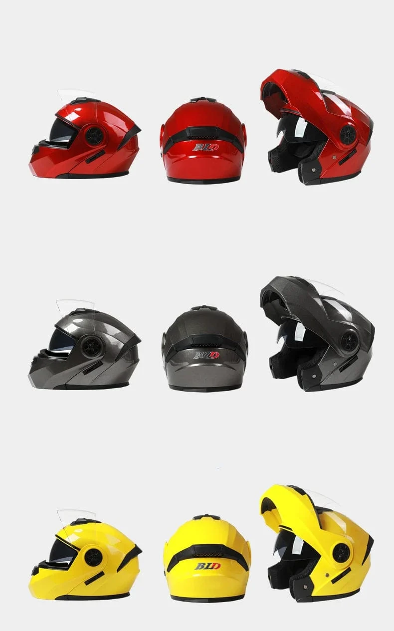 Personalisierter Klapphelm mit Doppellinse für Motocross-Rennen, modularer Cascos Para Moto, Herren- und Damenmode, Integralhelm für Motorradfahrer