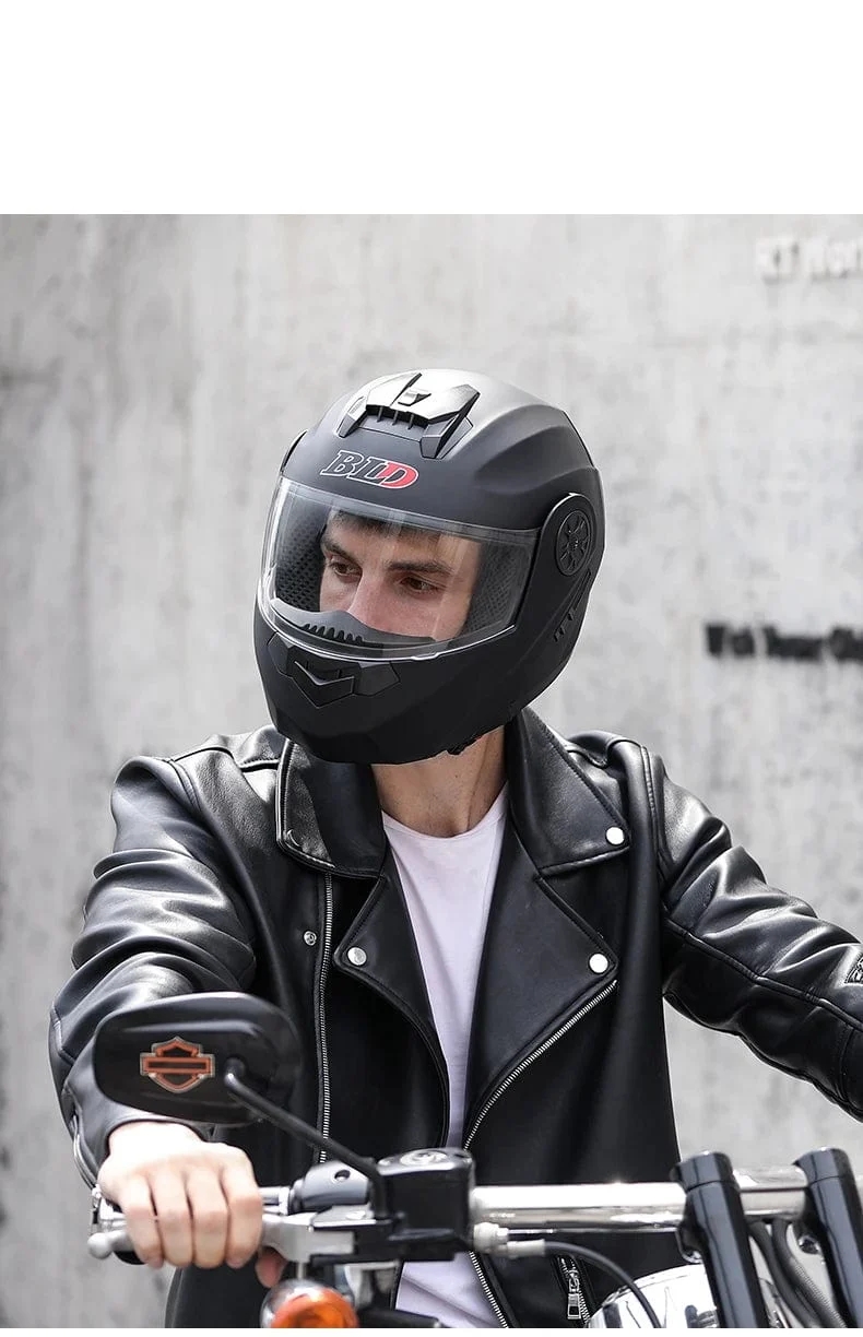 Personalisierter Klapphelm mit Doppellinse für Motocross-Rennen, modularer Cascos Para Moto, Herren- und Damenmode, Integralhelm für Motorradfahrer