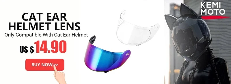Motorradhelm, Integralhelm, Katzenohren, abnehmbar, DOT-Zertifizierung, Sicherheitshelm für Damen und Herren, atmungsaktiv, Geschenk für Freundin