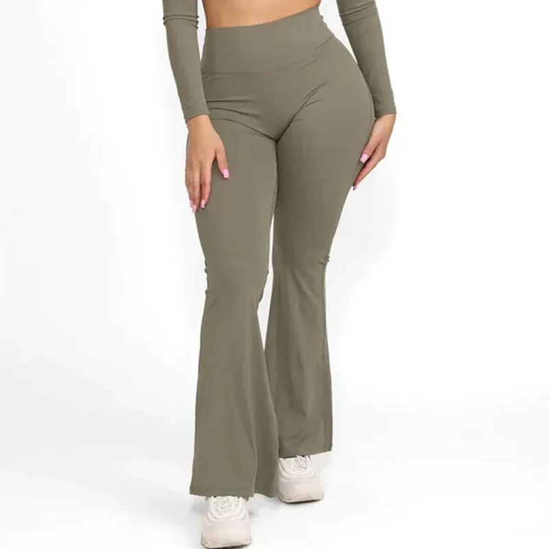 Neue Scrunch Flare Leggings für Frauen, hohe Taille, Yoga-Hose, dehnbare Tanz-Leggings, Workout, Fitnessstudio, Push-Up-Booty-Leggings