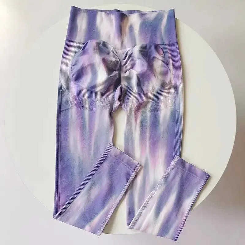 6 Farben Schrittweise Farbe Yoga Leggings Frauen Fitness Hohe Taille Dünne Hosen Sport Leggings Gym Athletisch Schnell Trocknend Jogging Workout