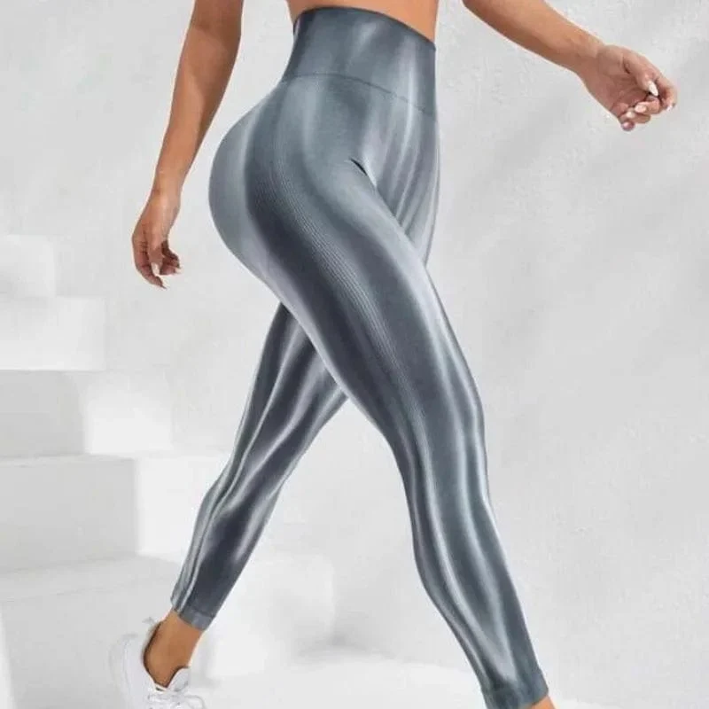 6 Farben Schrittweise Farbe Yoga Leggings Frauen Fitness Hohe Taille Dünne Hosen Sport Leggings Gym Athletisch Schnell Trocknend Jogging Workout