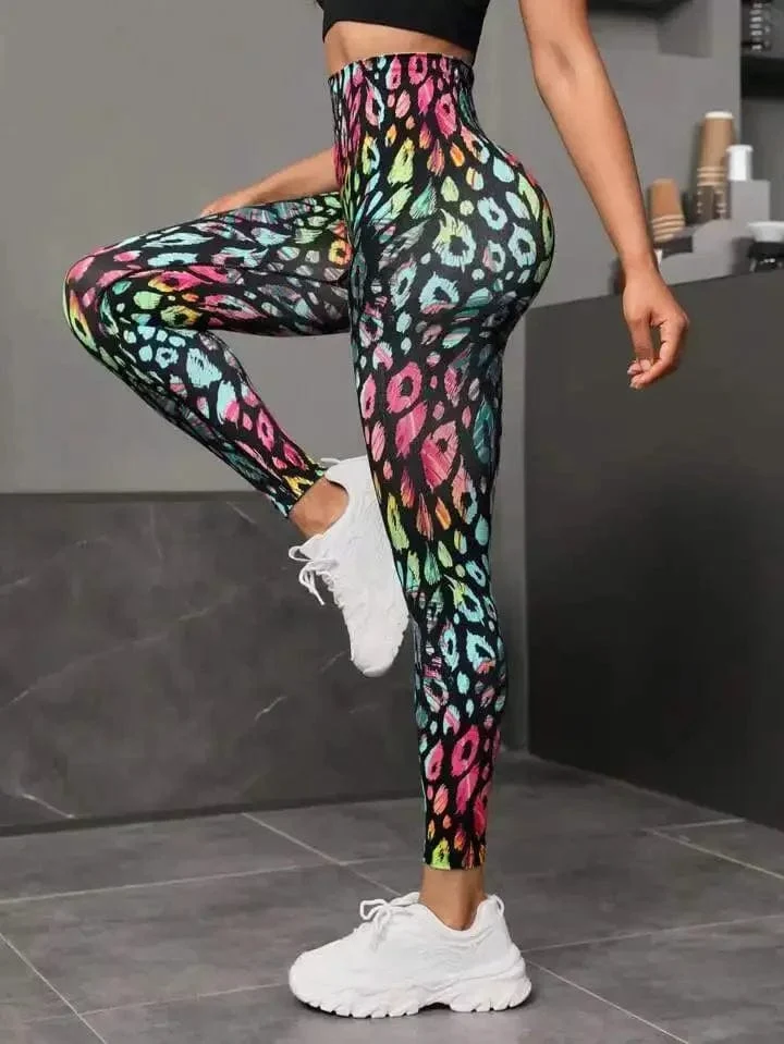 Tie Dye Nahtlose Leggings Damen für Fitnessstudio Yoga Hosen Push Up Workout Sport Leggings Hohe Taille Strumpfhosen Damen Fitness Kleidung