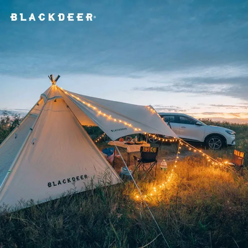 BLACKDEER Solar-Lichterkette für den Außenbereich, 100 LED-Kristallkugel-Lichter, wasserdichte, batteriebetriebene USB-Terrassenleuchte für Campingzelt
