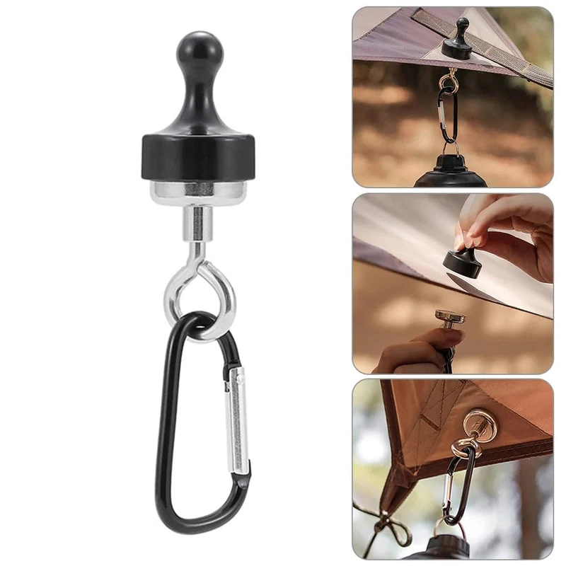 5-20PCS Starke Magnetische Haken Mehrzweck Outdoor Zelt Camping Licht Haken Magnet Lager Aufhänger D Typ Bergsteigen schnalle