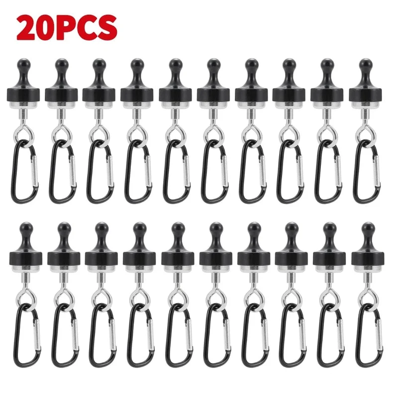 5-20PCS Starke Magnetische Haken Mehrzweck Outdoor Zelt Camping Licht Haken Magnet Lager Aufhänger D Typ Bergsteigen schnalle