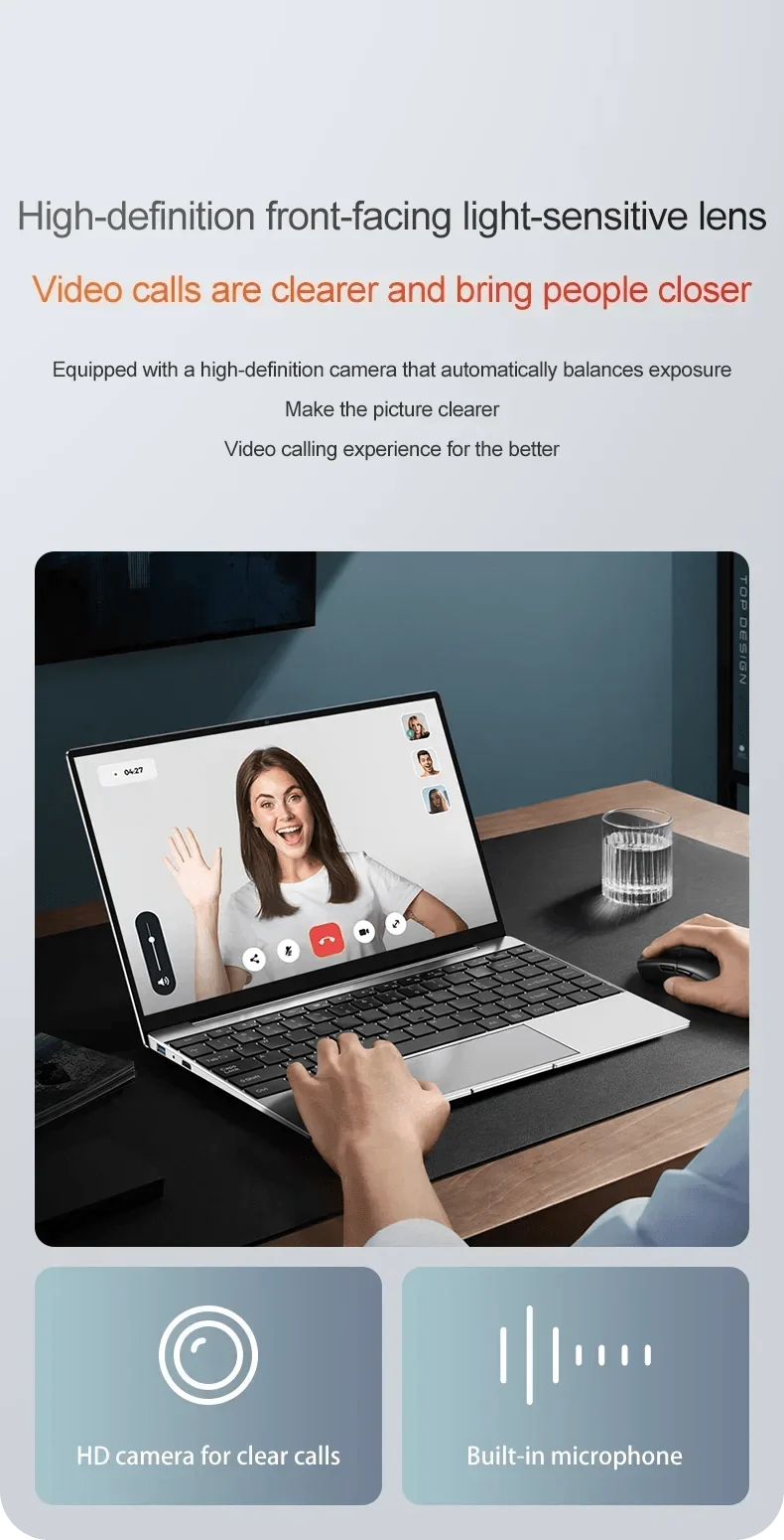 14.1-Zoll-Ultra-Slim-Laptop, 16 GB RAM, 2 TB SSD, Intel N3700, Notebook, Gamer, 1920 x 1080 Display, Büro-/Studiencomputer, PC, Windows 11 Pro