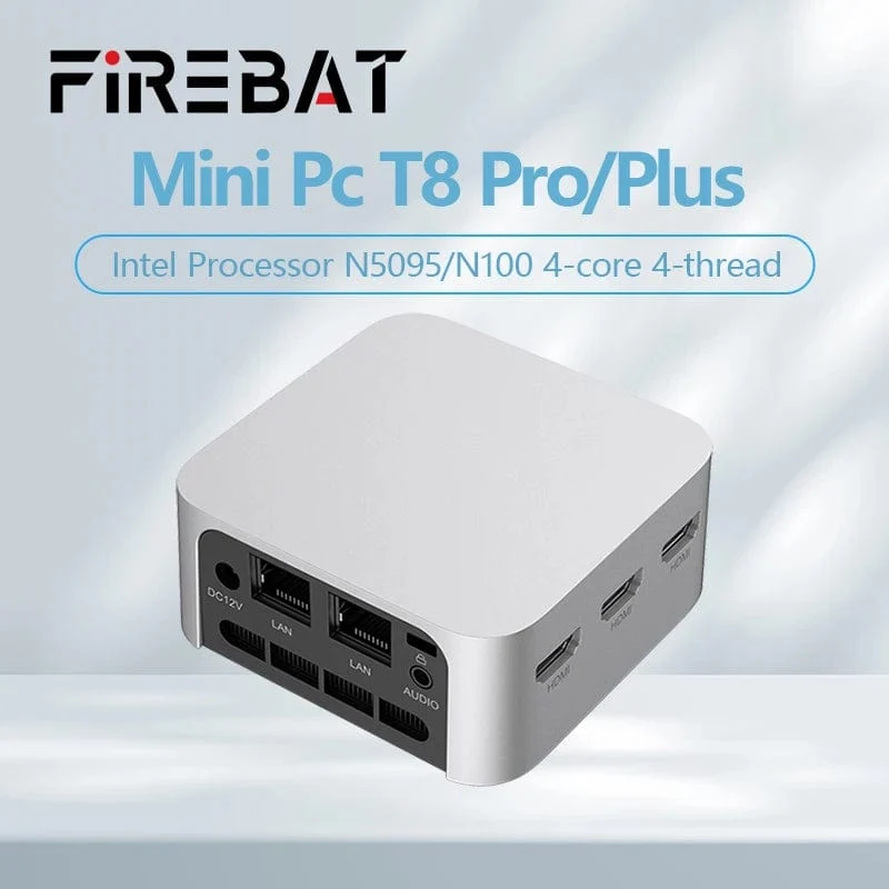 FIREBAT T8 Pro Plus Mini-PC Intel Celeron N5095 N100 Desktop-Gaming-Computer 8 GB 16 GB 256 GB 512 GB DDR4 DDR5 WIFI5 BT4.2
