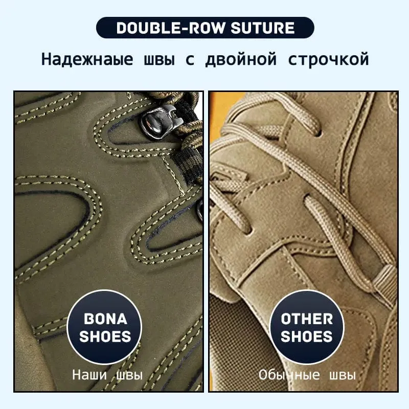 BONA Neue Ankunft Classics Stil Männer Wanderschuhe Lace Up Männer Sportschuhe Outdoor Jogging Trekking Sneakers Schnelles Freies Verschiffen