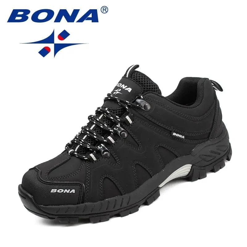 BONA Neue Ankunft Classics Stil Männer Wanderschuhe Lace Up Männer Sportschuhe Outdoor Jogging Trekking Sneakers Schnelles Freies Verschiffen