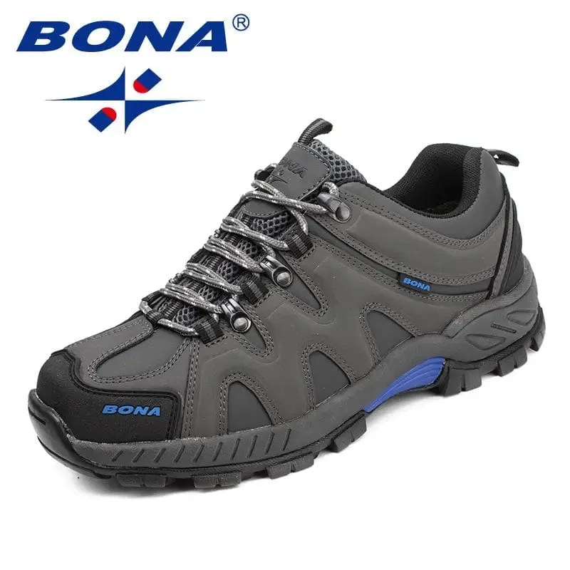 BONA Neue Ankunft Classics Stil Männer Wanderschuhe Lace Up Männer Sportschuhe Outdoor Jogging Trekking Sneakers Schnelles Freies Verschiffen