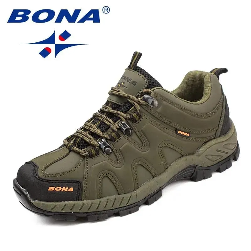 BONA Neue Ankunft Classics Stil Männer Wanderschuhe Lace Up Männer Sportschuhe Outdoor Jogging Trekking Sneakers Schnelles Freies Verschiffen