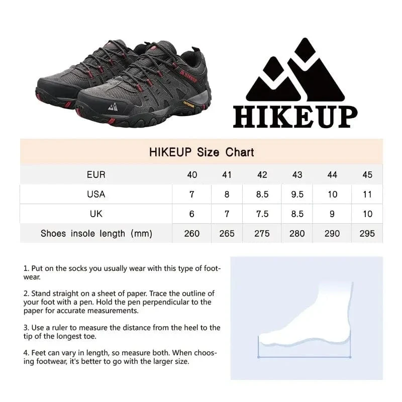HIKEUP Herren-Wanderschuhe, Wildleder, Outdoor-Schuhe, verschleißfest, für Herren, Trekking, Wandern, Jagd, taktische Turnschuhe