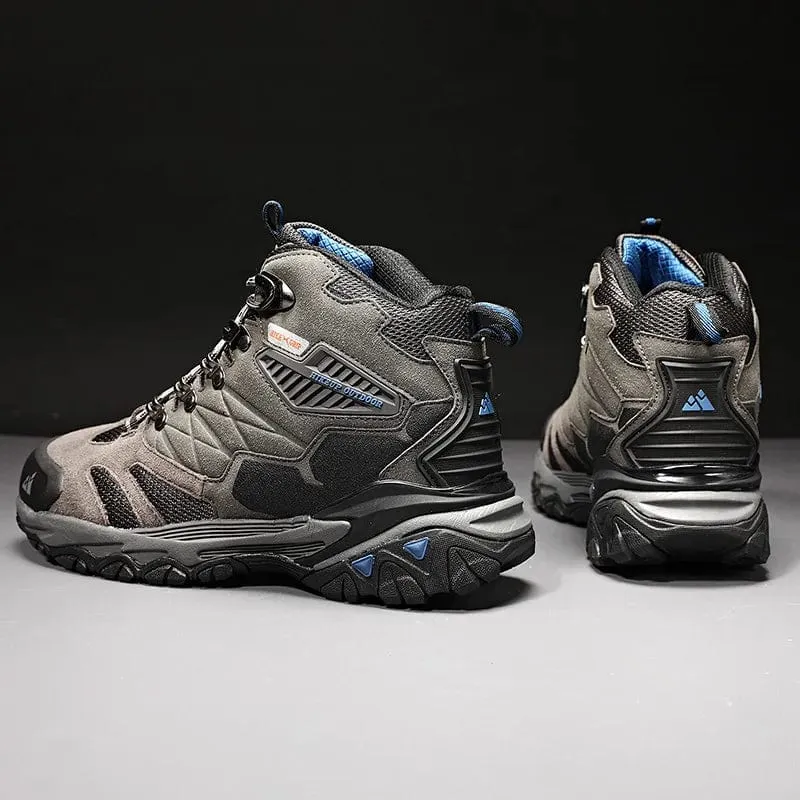 HIKEUP Winterstiefel Herren Outdoor Wanderstiefel Wildleder High Top Trekking Herrenschuhe Regenfeste Taktische Kampf Militärstiefel