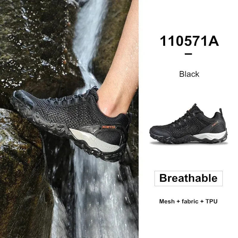 Humtto Neue Ankunft Leder Wanderschuhe Verschleiß-beständig Outdoor Sport Männer Schuhe Lace-Up Herren Klettern Trekking Jagd Turnschuhe