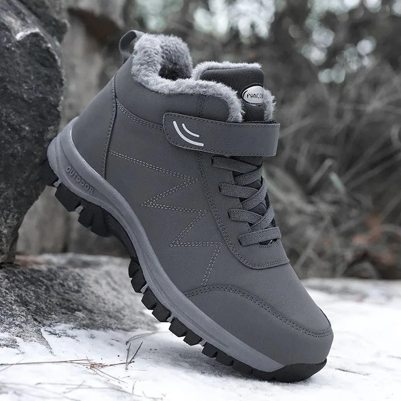 2024 Winter Frauen Männer Stiefel Wasserdicht Leder Turnschuhe Männer Stiefeletten Outdoor Nicht Slip Plüsch Warme Schnee Wandern Stiefel Mann schuhe