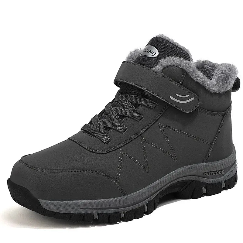 2024 Winter Frauen Männer Stiefel Wasserdicht Leder Turnschuhe Männer Stiefeletten Outdoor Nicht Slip Plüsch Warme Schnee Wandern Stiefel Mann schuhe
