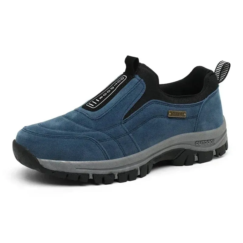 Outdoor Wanderschuhe Herren Sneakers Winter Slip on Casual Herrenschuhe Atmungsaktiv Wildleder Lederschuh Rutschfeste Wanderschuhe Schuhe