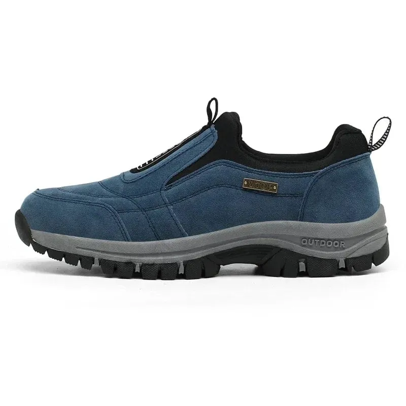 Outdoor Wanderschuhe Herren Sneakers Winter Slip on Casual Herrenschuhe Atmungsaktiv Wildleder Lederschuh Rutschfeste Wanderschuhe Schuhe
