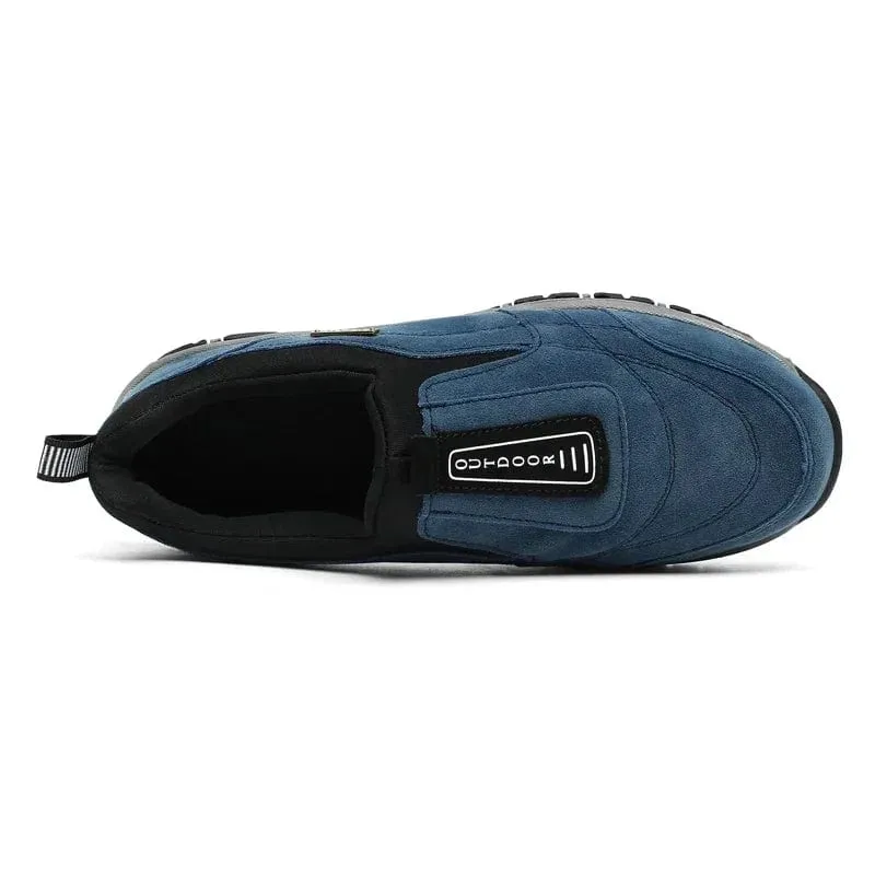 Outdoor Wanderschuhe Herren Sneakers Winter Slip on Casual Herrenschuhe Atmungsaktiv Wildleder Lederschuh Rutschfeste Wanderschuhe Schuhe