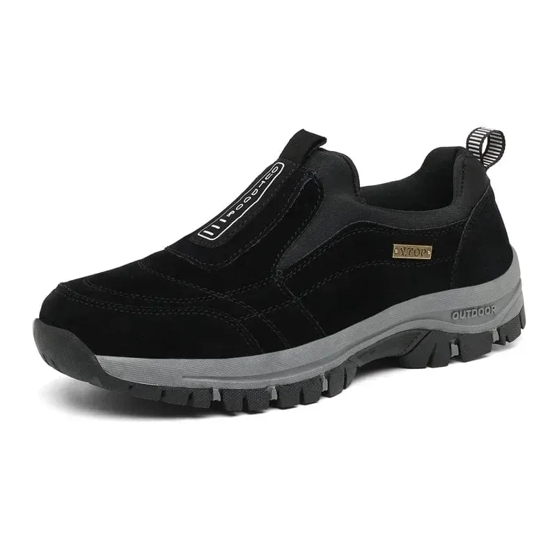 Outdoor Wanderschuhe Herren Sneakers Winter Slip on Casual Herrenschuhe Atmungsaktiv Wildleder Lederschuh Rutschfeste Wanderschuhe Schuhe