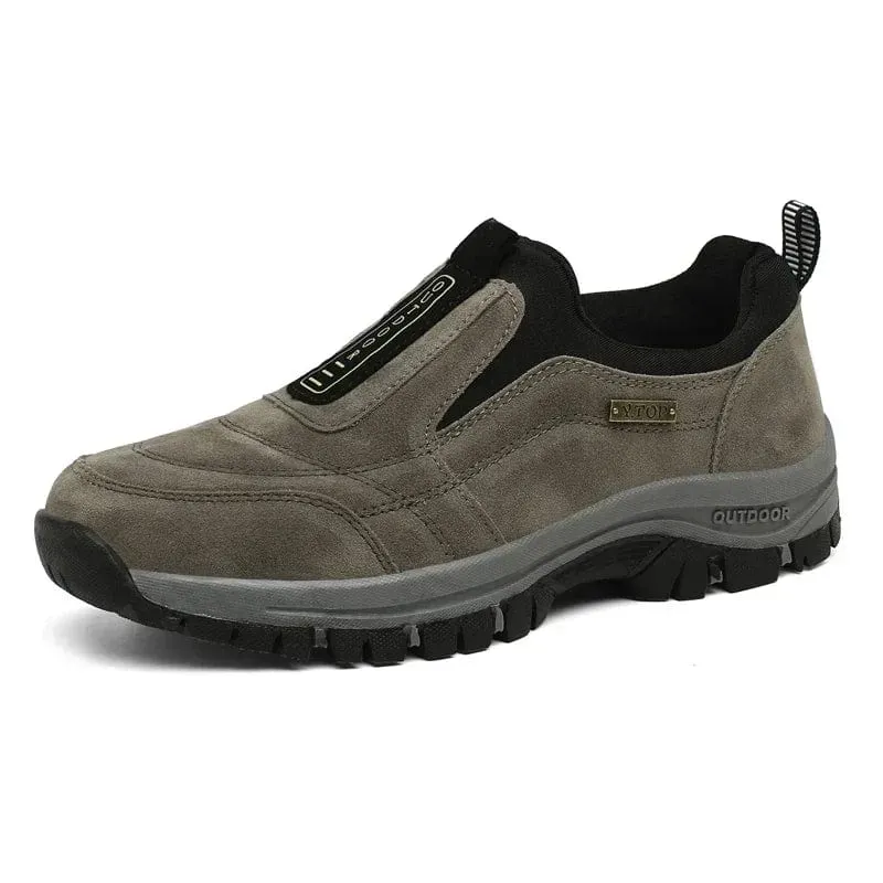 Outdoor Wanderschuhe Herren Sneakers Winter Slip on Casual Herrenschuhe Atmungsaktiv Wildleder Lederschuh Rutschfeste Wanderschuhe Schuhe