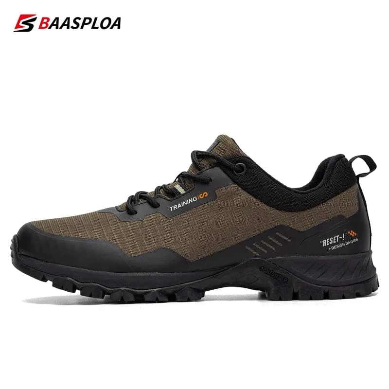 Baasploa Neue rutschfeste und verschleißfeste Wanderschuhe für Herren, modische, wasserdichte Outdoor-Reiseschuhe, Sneaker, bequeme Herrenschuhe