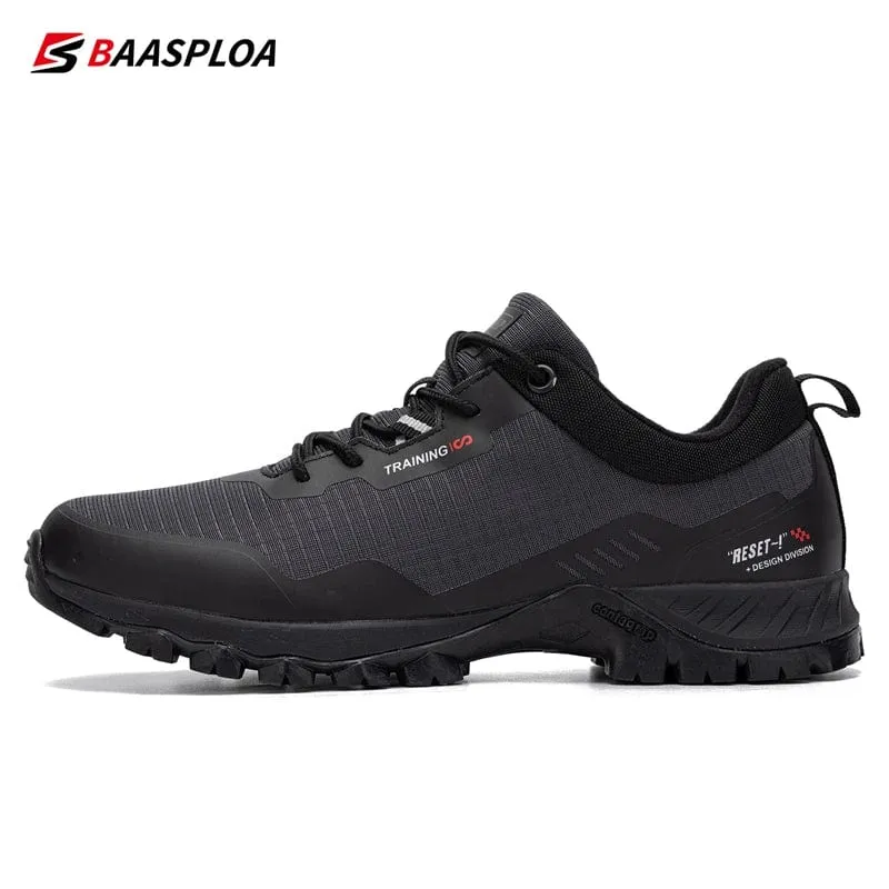 Baasploa Neue rutschfeste und verschleißfeste Wanderschuhe für Herren, modische, wasserdichte Outdoor-Reiseschuhe, Sneaker, bequeme Herrenschuhe