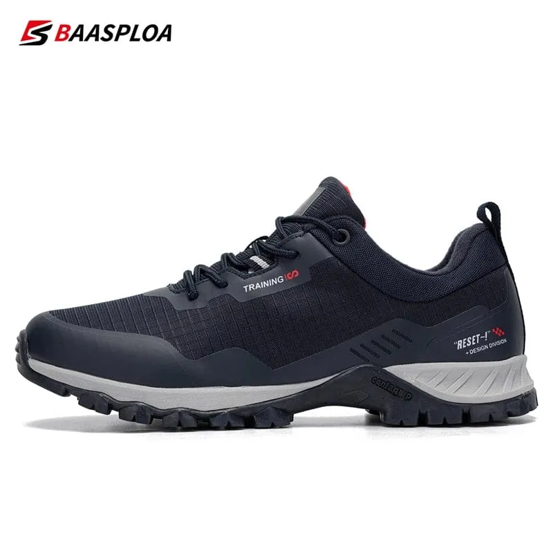 Baasploa Neue rutschfeste und verschleißfeste Wanderschuhe für Herren, modische, wasserdichte Outdoor-Reiseschuhe, Sneaker, bequeme Herrenschuhe