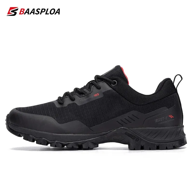 Baasploa Neue rutschfeste und verschleißfeste Wanderschuhe für Herren, modische, wasserdichte Outdoor-Reiseschuhe, Sneaker, bequeme Herrenschuhe