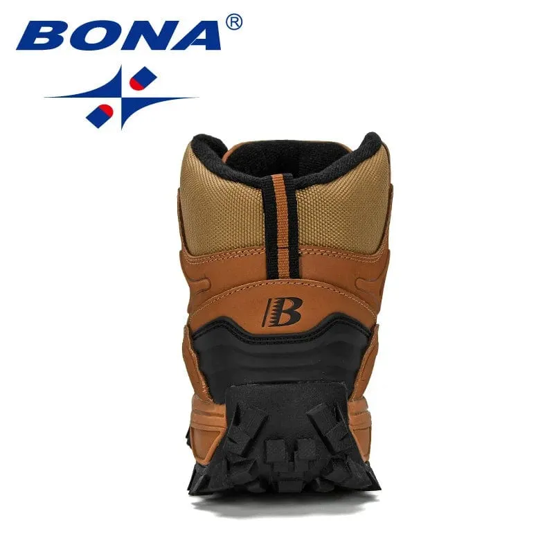 BONA Neue Designer Leder Wanderschuhe Männer Winter Outdoor Herren Sportschuhe Trekking Berg Sportschuhe Mann
