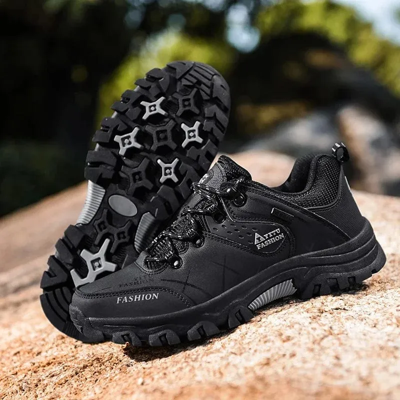 Schuhe für Männer 2023 Neue Männer Turnschuhe Leder Wasserdicht Bergsteigen Camping Wanderschuhe Dicke Sohle Bequeme Laufschuhe