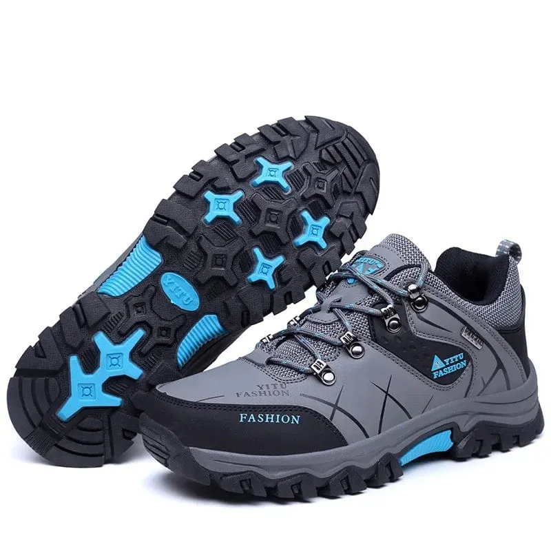 Schuhe für Männer 2023 Neue Männer Turnschuhe Leder Wasserdicht Bergsteigen Camping Wanderschuhe Dicke Sohle Bequeme Laufschuhe