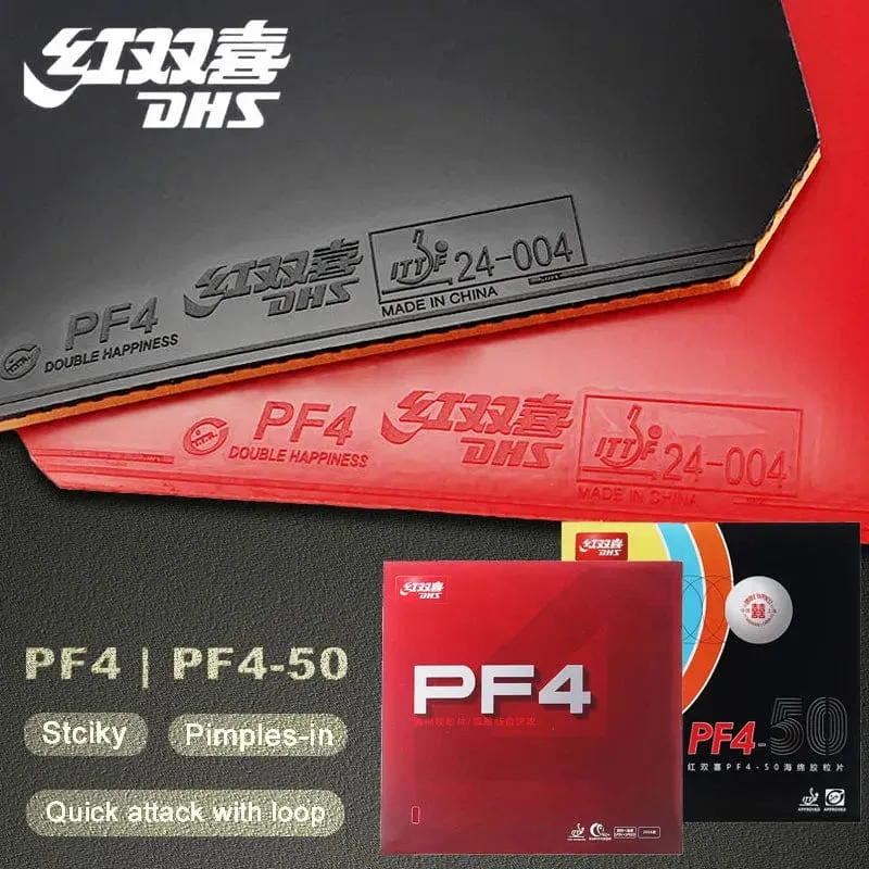 Original DHS PF4 50 Tischtennis Gummi Klebrige Noppen-in PF4 Ping Pong Gummi für Loop Driving mit Angriff